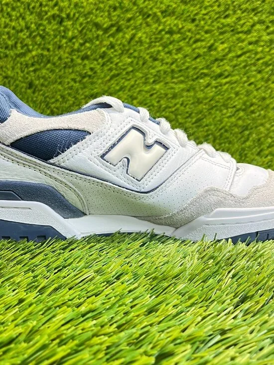 New Balance 550 Womens Size 9 White Blue Athletic Running Leather Shoes Sneakers - Picture 4 of 10